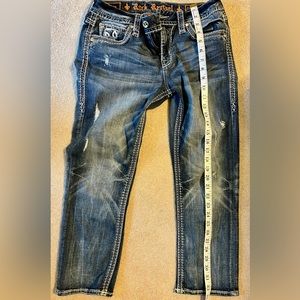 Rock Revival Ebba Crop Jeans sz 28 Relaxed fit, excellent condition